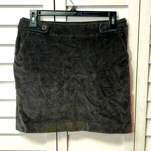 Banana Republic Corduroy Stretch Mini Skirt Size 2 Gray